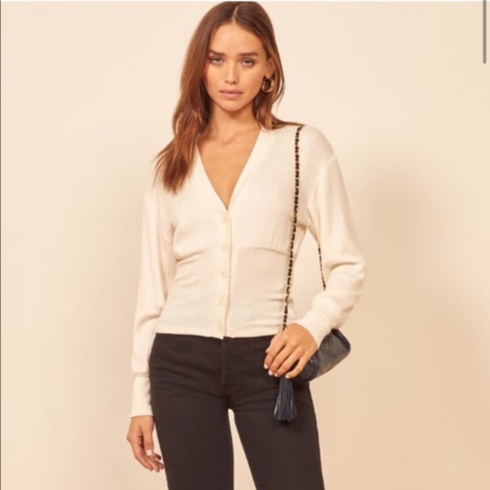 REFORMATION Vitalia ribbed top